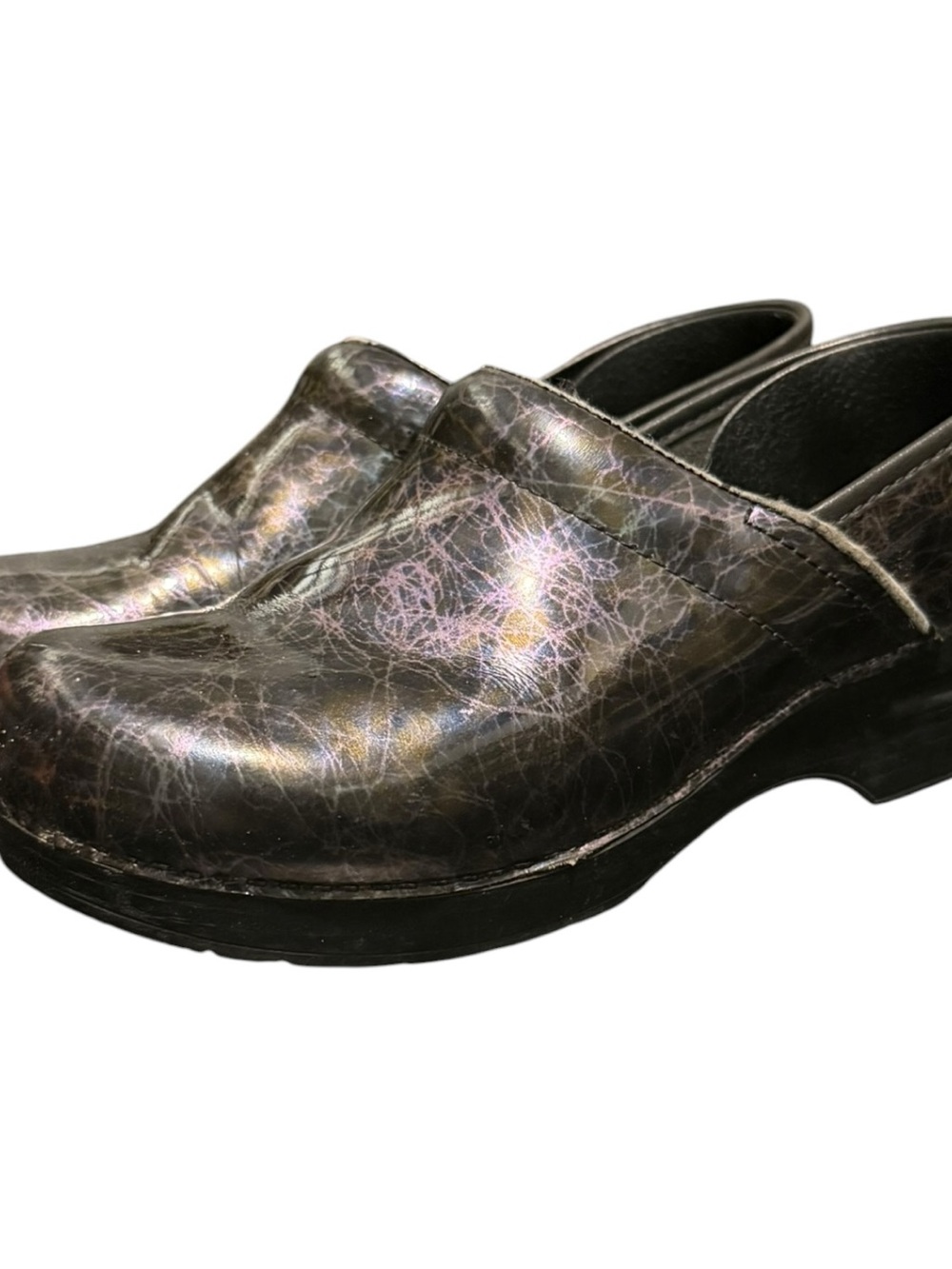 Dansko Shoe Clogs Mules Patent Leather Slip on Multicolor Women Size 40 US 9/9.5